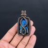 Labradorite Pendant, Handmade Gemstone 999 Copper Wire Wrapped Pendant Antique Jewelry, For Gift Silver Jewelry
