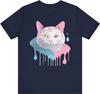 Cat Graphic Design Tee, Cat Shirt, Vintage Tees, Art Design T-Shirt, Animal Graphic Tee, Animal Shirts 7