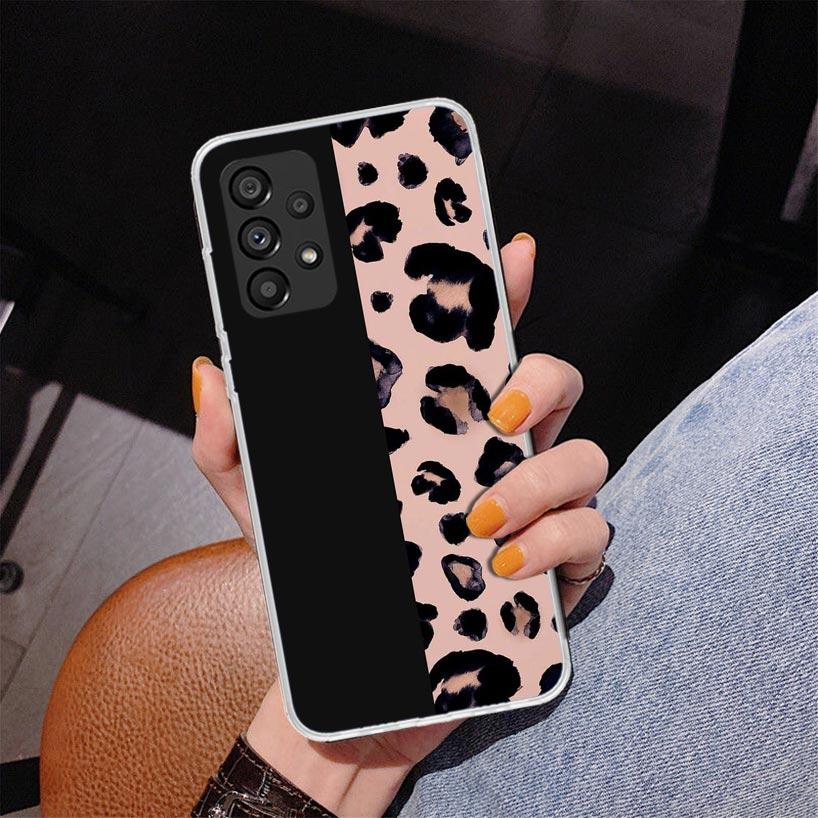 Leopard Print Phnoe Case for Samsung Galaxy A17 A37 A57 A16 A26 A36 A56 A15 A14 A13 A55 A54 A53 A35 A34 A33 A25 A24 A23 A52 Gala
