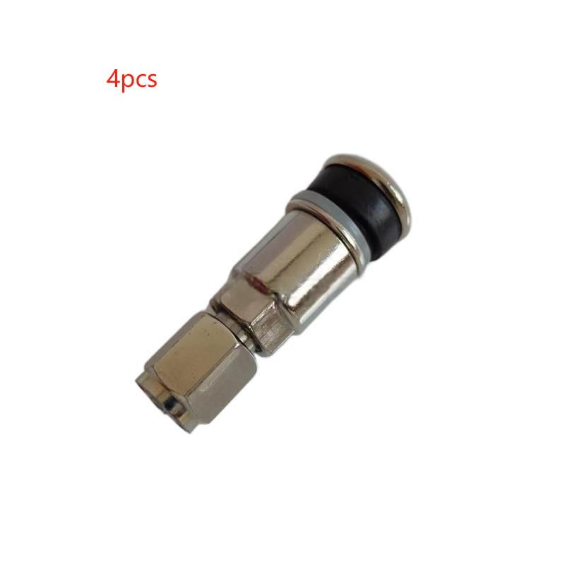 

4Pcs Universal Automobile Motorcycle Tire Valves With Dust Cap All-Steel Explosion-Proof Tr525 Vacuum Tire Valves 11.3 Bore as the picture
