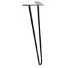 Set of 4 Hairpin furniture legs, height 41 cm, 2 rods, black with plastic feet