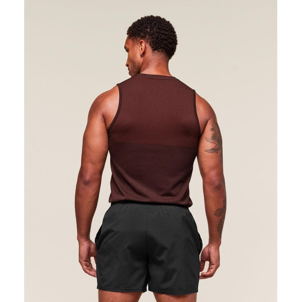 Gymshark Vital Seamless Tank Black Red A2b4y Rb30