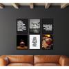 6pcs Basketball Wall Art Unframed Pirational Sport Canvas Black White Basketball Motivational Quotes Poster Prints Teen Boys Kids Painting Wall Decor