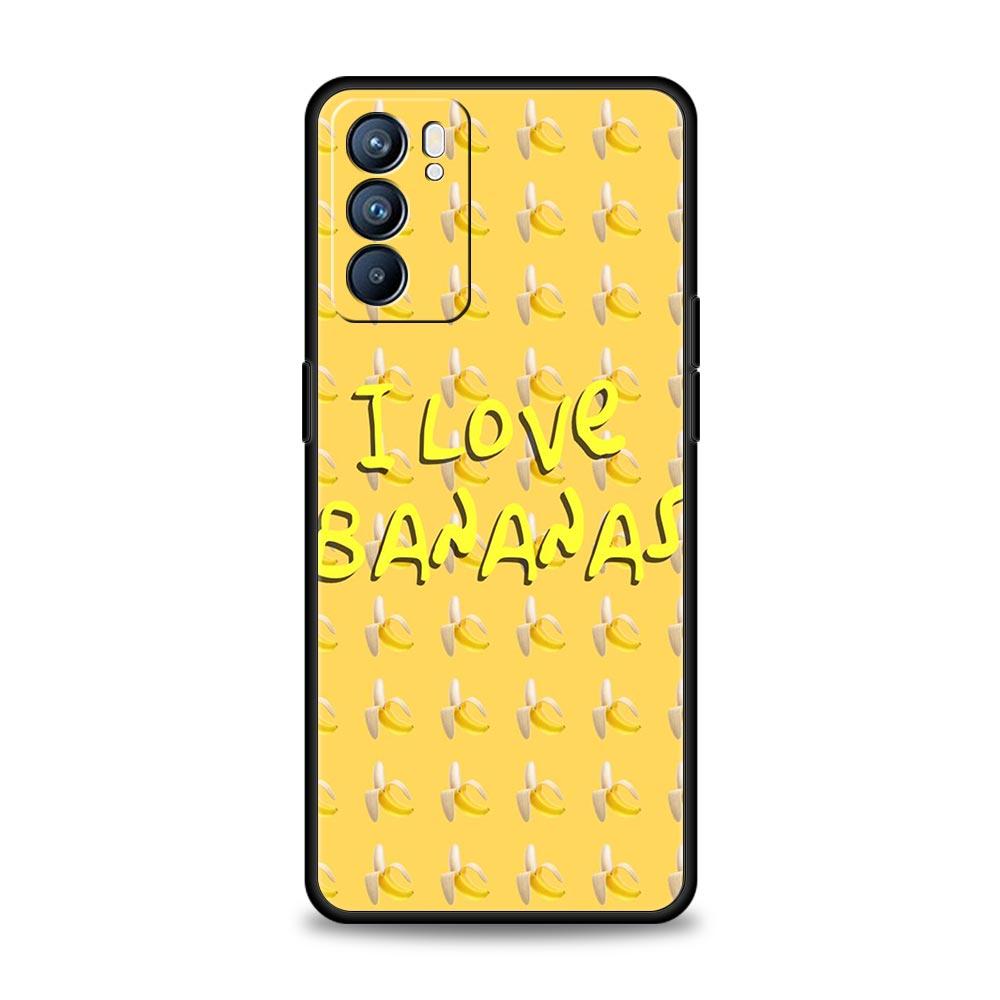 Funny Bite Apple Banana Phone Case For Oppo Reno 13 12 11 10 7 F Find X5 X6 A98 A80 A79 A78 A57 A54 A31 A17 Pro Soft TPU Cover