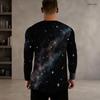 Men Plus Size Crew Neck Long Sleeve Shirt Black Gothic Skull Cross Lion Graphic Casual Street Style Top