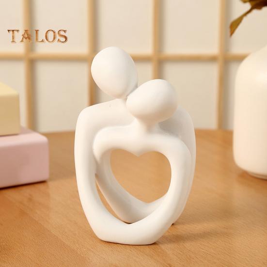 Sculpture de couple minimaliste en résine, statue d'amoureux enlacés, statue de bureau abstraite de couple pour la décoration de la maison, cadeau d'anniversaire de Saint-Valentin