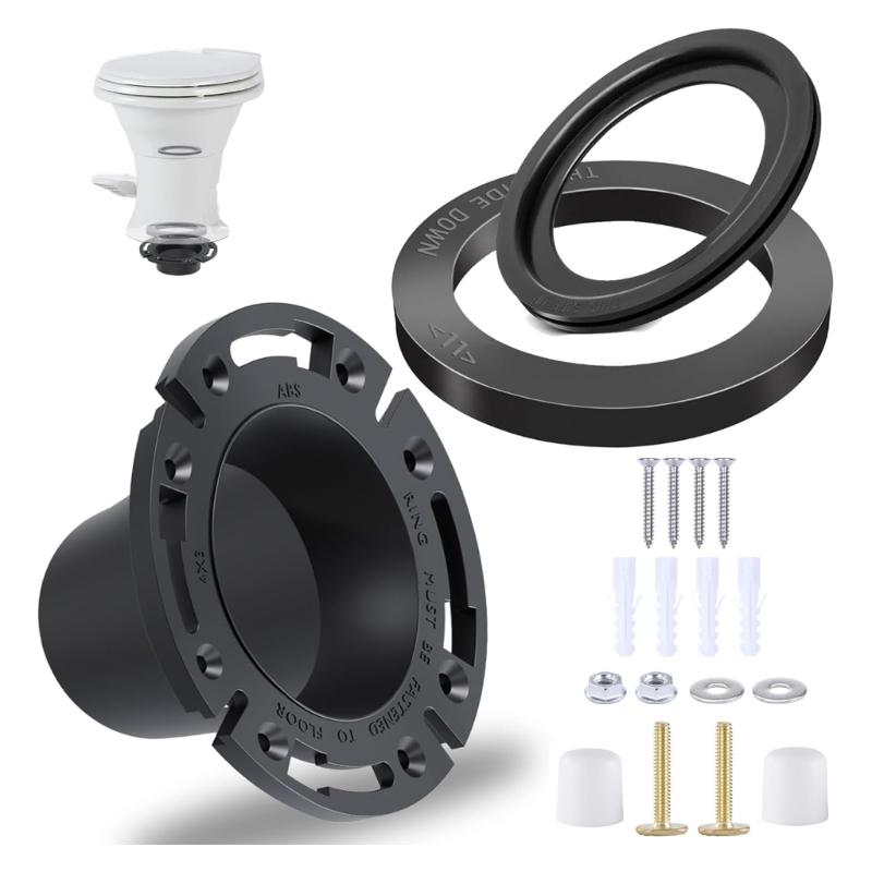 

Complete Replacement Seal Set For Mobile Toilet With 3 Inch Floor Flange And Mounting Items Works For Series 1