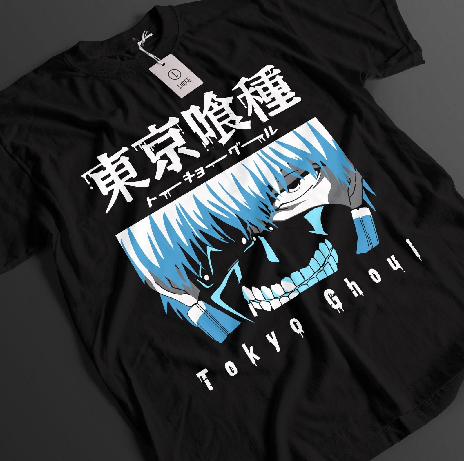 Tokyo Ghoul Shirt Kaneki Ken Tshirt Touka T-Shirt Mens Womens Tees Top Juuzou Top Horror Anime Tee S