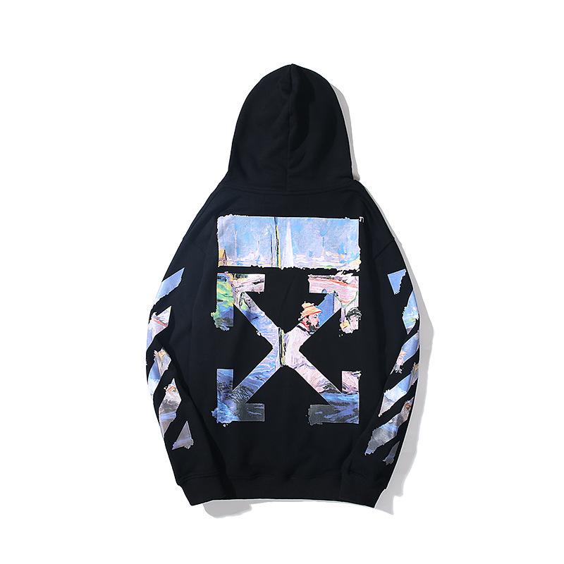OFF-WHITE Unisex Hoodie aus Baumwoll-Frottee - Trendig & Hochwertig