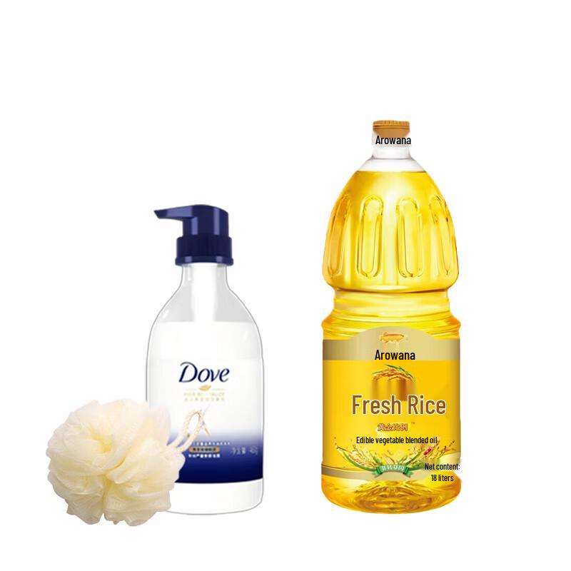 Dove Intensive Shampoo & Rice Oil 2-Item Bundle