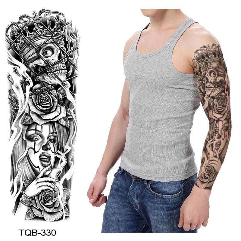 Emmy Full Arm Big Flower Arm Big Pattern Tattoo Sticker Set Water Transfer Disposable Tattoo