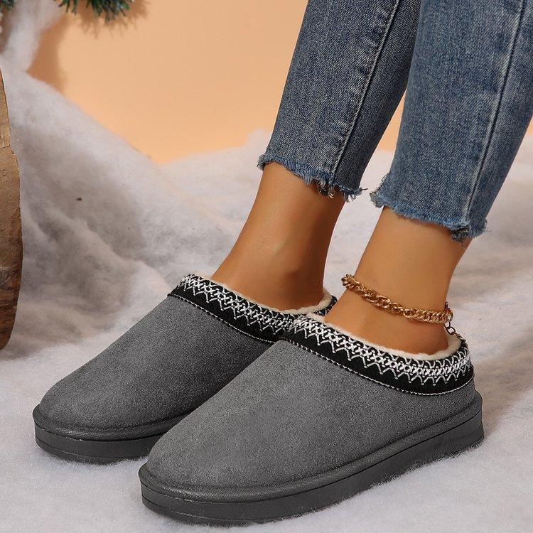 

Кружевные этнические модные зимние ботинки женская обувь полуоблегающая хлопковая обувь осень и зима в помещении и на улице 41