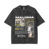 Vintage Washed Rapper Maluma Pretty Dirty Europet Tour 2025 T-shirt Men Women Fashion Oversized Tshirt Male Hip Hop4