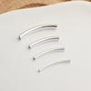 S925 Polished Sterling Silver Curved Tube for DIY Bracelet & Necklace Making