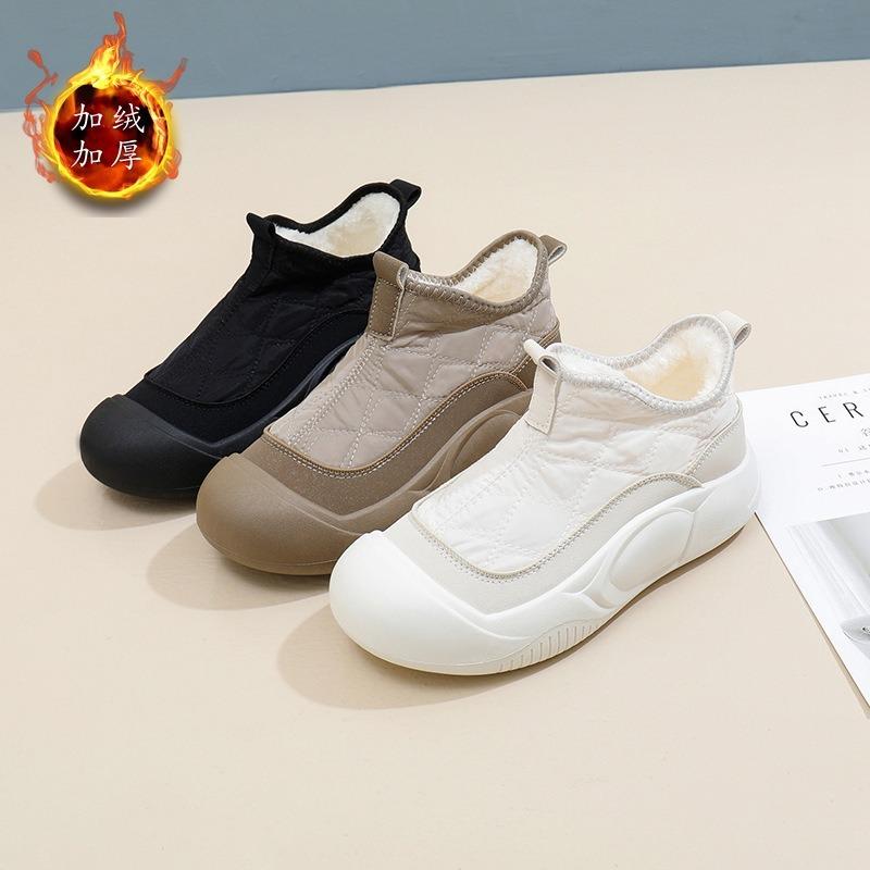 Women's shoes cotton shoes winter new velvet versatile female students tide warm thick-soled casual snow boots