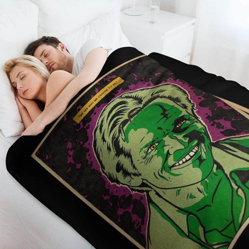 Dafoe Evil Laugh Throw Blanket Compact Warm Blanket For Car Road Trip