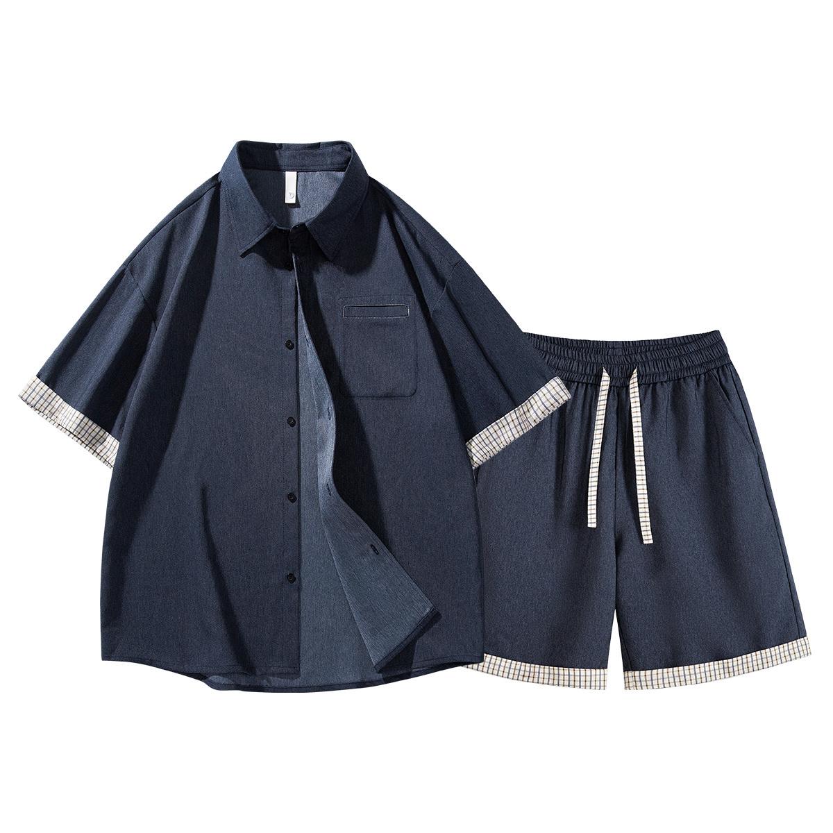 

Summer Casual Sports Set For Men, Summer Thin Loose Casual Two-piece Set XL