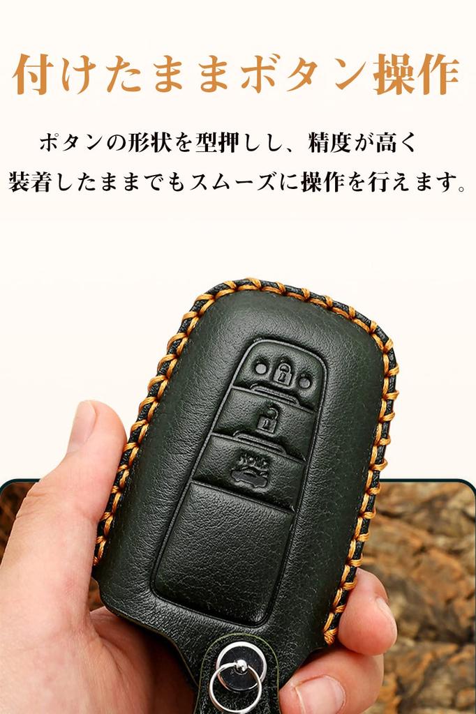 Toyota Smart Key Key Genuine Specially Designed for Toyota Prius New RAV4 Camry Land Key Holder Case, Cover, 3-Button, Leather, C-HR, (50 Series),