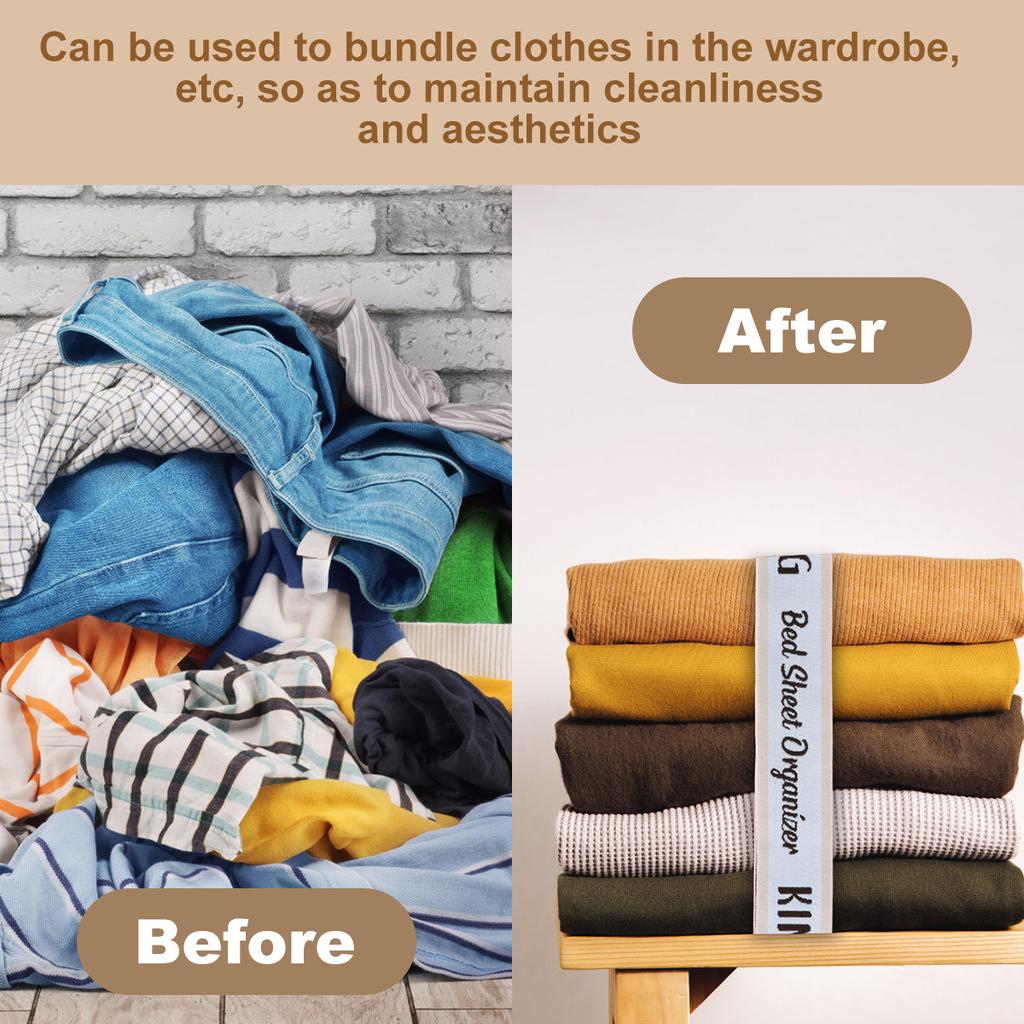 12 Stück Bettlaken Organizer Bänder Set Elastische Bettwäschegurte King Full Twin Queen Etikett Bettlakenbefestiger