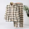 Shu cotton lint winter thickened women's pajamas cardigan long sleeve trousers loungewear set loose casual