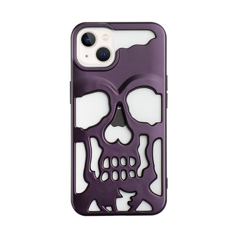 Cool Hollow Heat Dissipation Cool Skull Ghostfa Plating Phone Case For iPhone 17 16 Pro Max 15 14 Plus Air Fashion Slim Cover