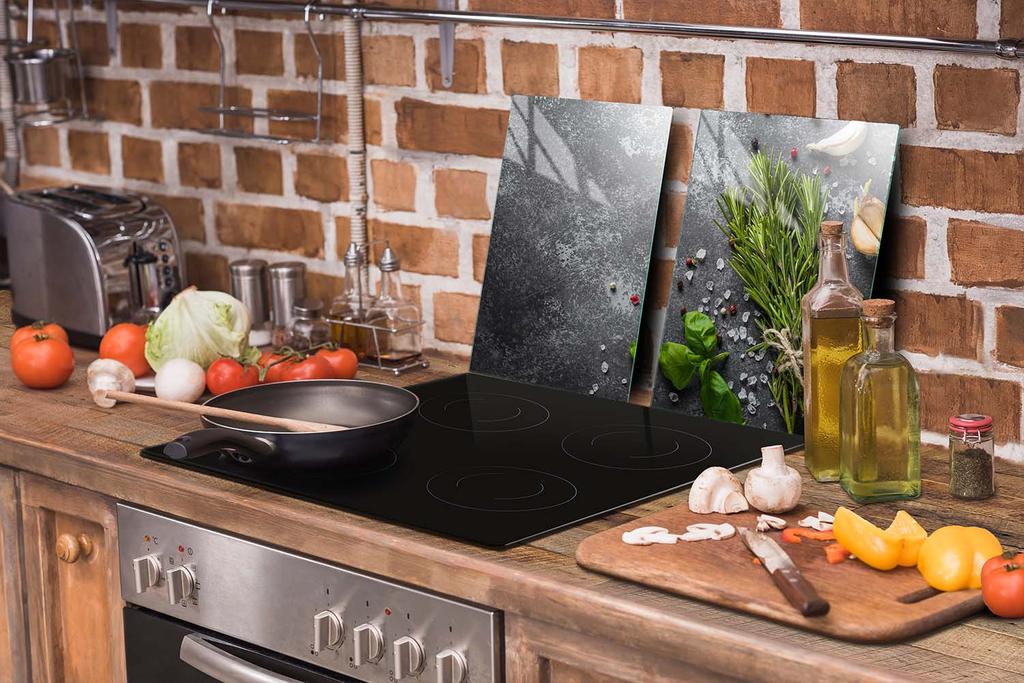 PIANO PROTETTIVO IN VETRO PER CUCINA 65x52 SPEZIE