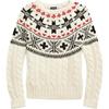Polo SS23 Geometric Pattern Long Sleeve Pullover Sweater Women Sweater White 211860633-001