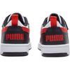 Puma Rebound V6 Lo Ac Versatile Comfortable Low-Top Kids Skate Shoes Kids Skate Shoes Black White Red 404316-02