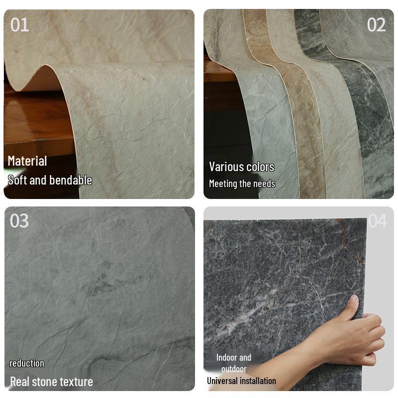 Slate Soft Ultra-thin Bendable Porcelain Panel for Indoor/Outdoor Walls