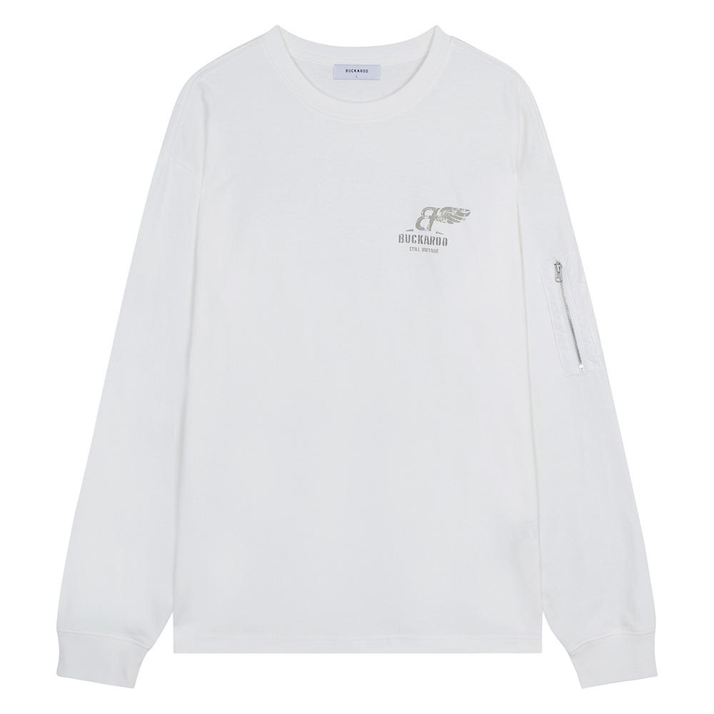 Burkeru 16-Count Single Ma-1 Loose Fit Round T-Shirt Off White Off White_L