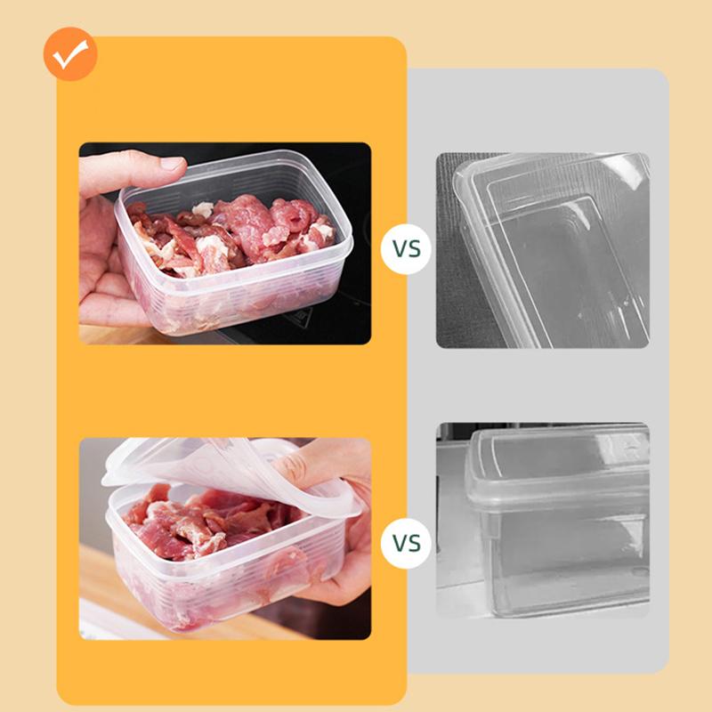 Fresh-Keeping Food Storage Box For Meal Prep And Ingredient Organization In Fridge Or Freezer