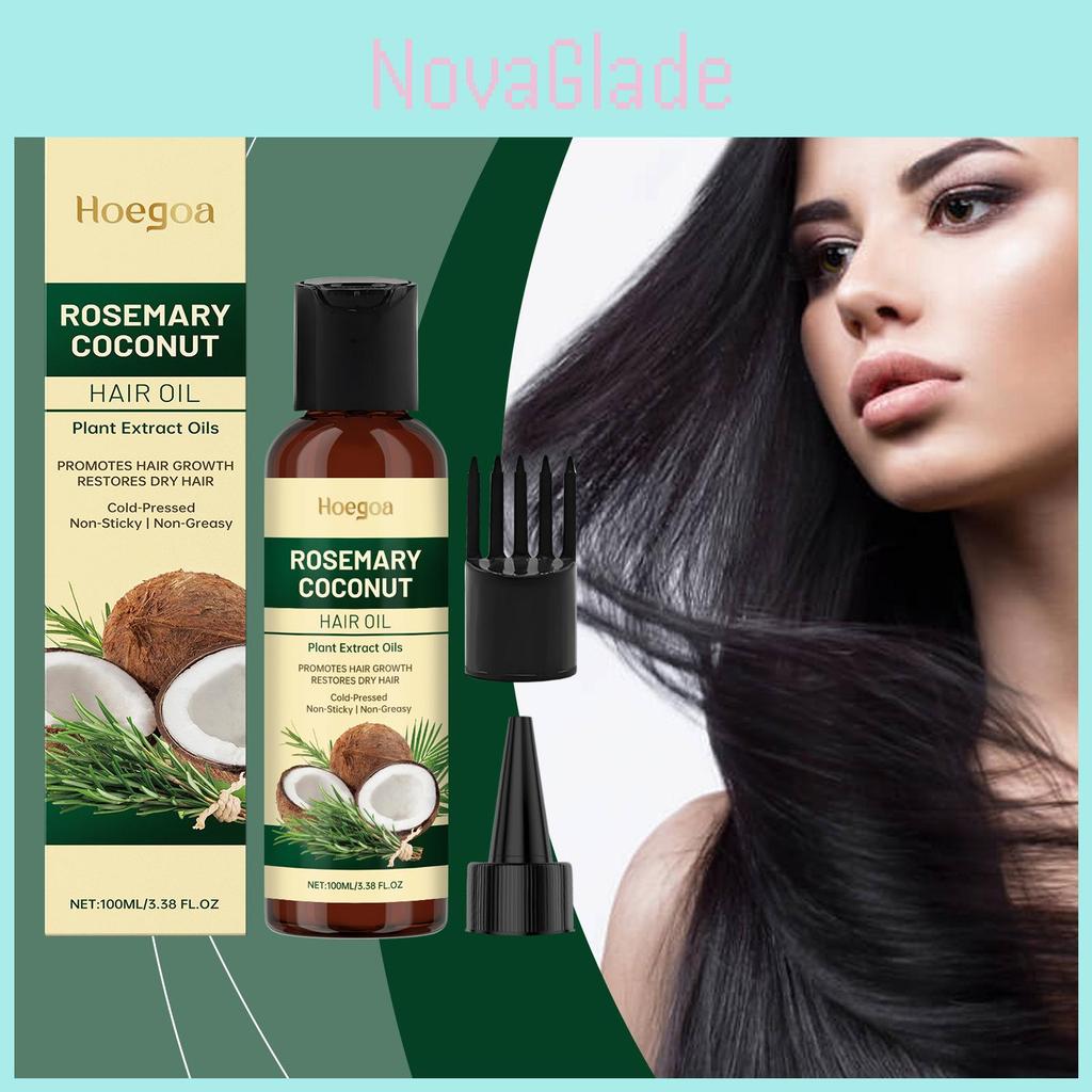 Hoegoa Rosmarin Kokos Haaröl Nährend Feuchtigkeitsspendend Duftende Haarpflege Essenz 100ml
