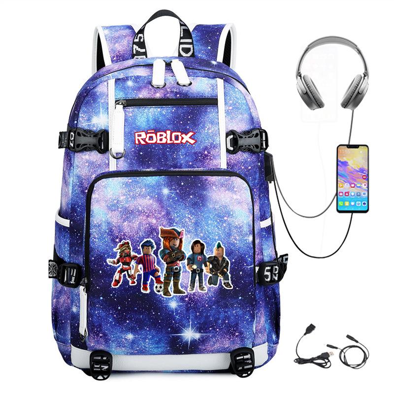 Cartoon Game Merchandise With Usb Hiking Bag College Students Outdoor Travel Large Capacity Backpack Bag