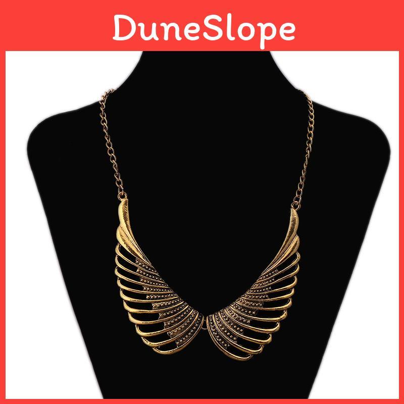 Fashionable Retro Angel Wing Pendant Women Metal Necklace For Women And Men