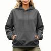 Felpa con cappuccio oversize da donna a spalle scese, manica lunga, per l'autunno