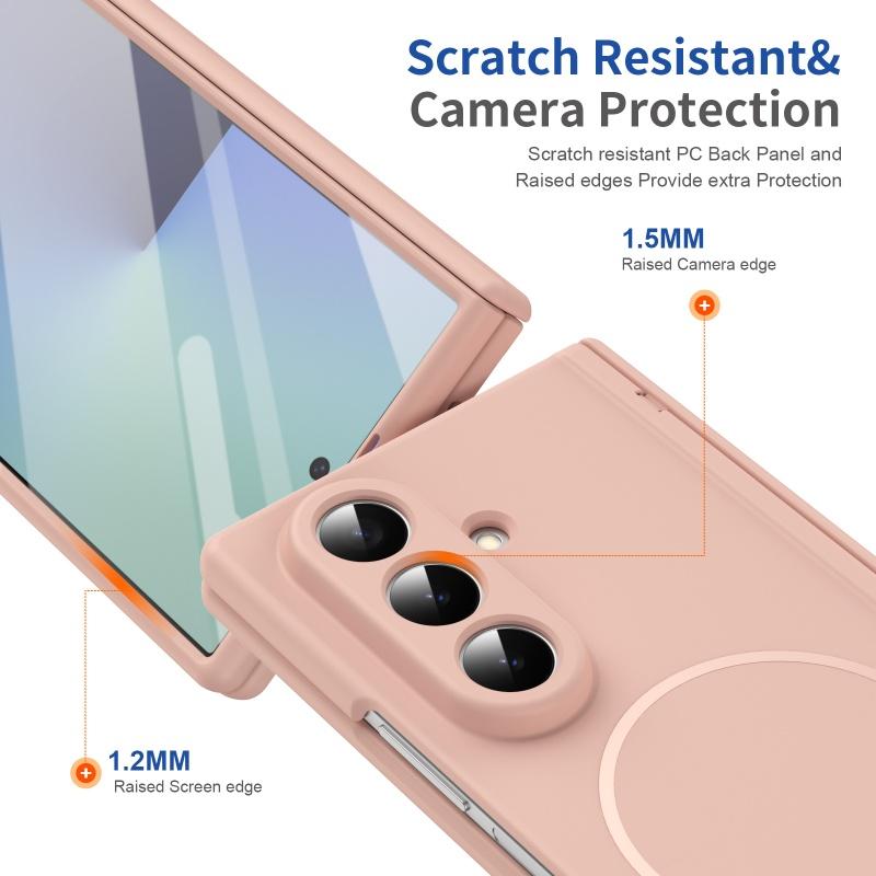 Business Skin Feel PC Hinge Protect Case for Samsung Galaxy Z Fold 8 Ultra 7 6 5 4 3 with Film Magnetic Wireless Charging Cover
