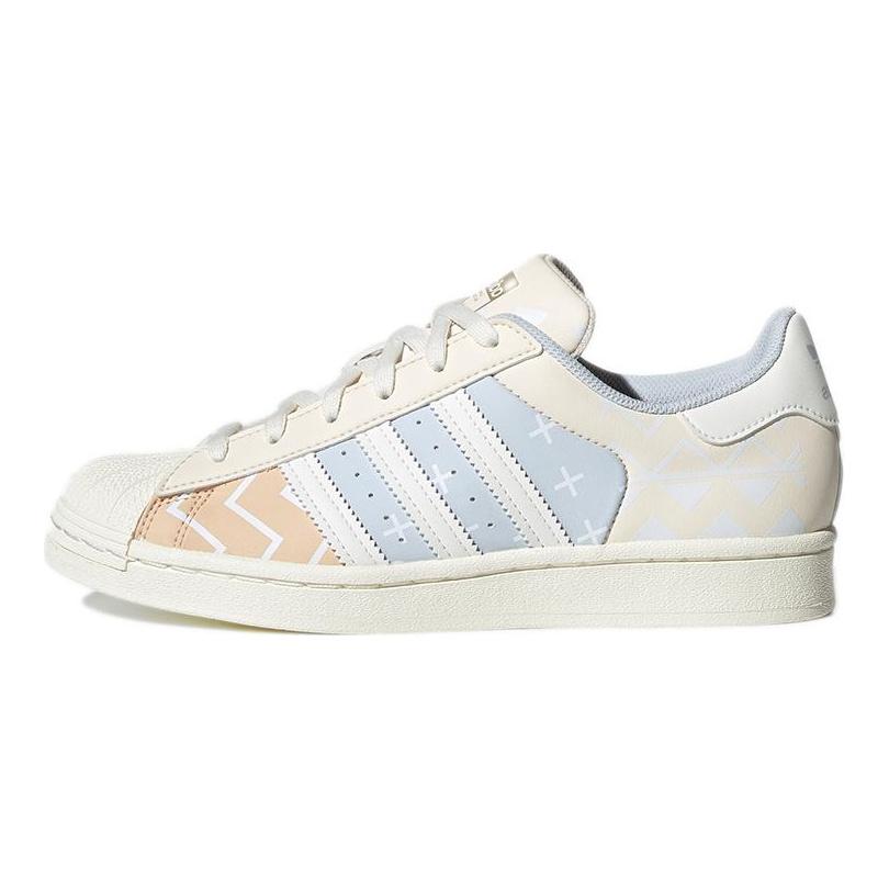 Adidas Originals Superstar Comfortable Wear Resistant Sneakers Creamy 'Cream Light Bluegray' Women's GW3310