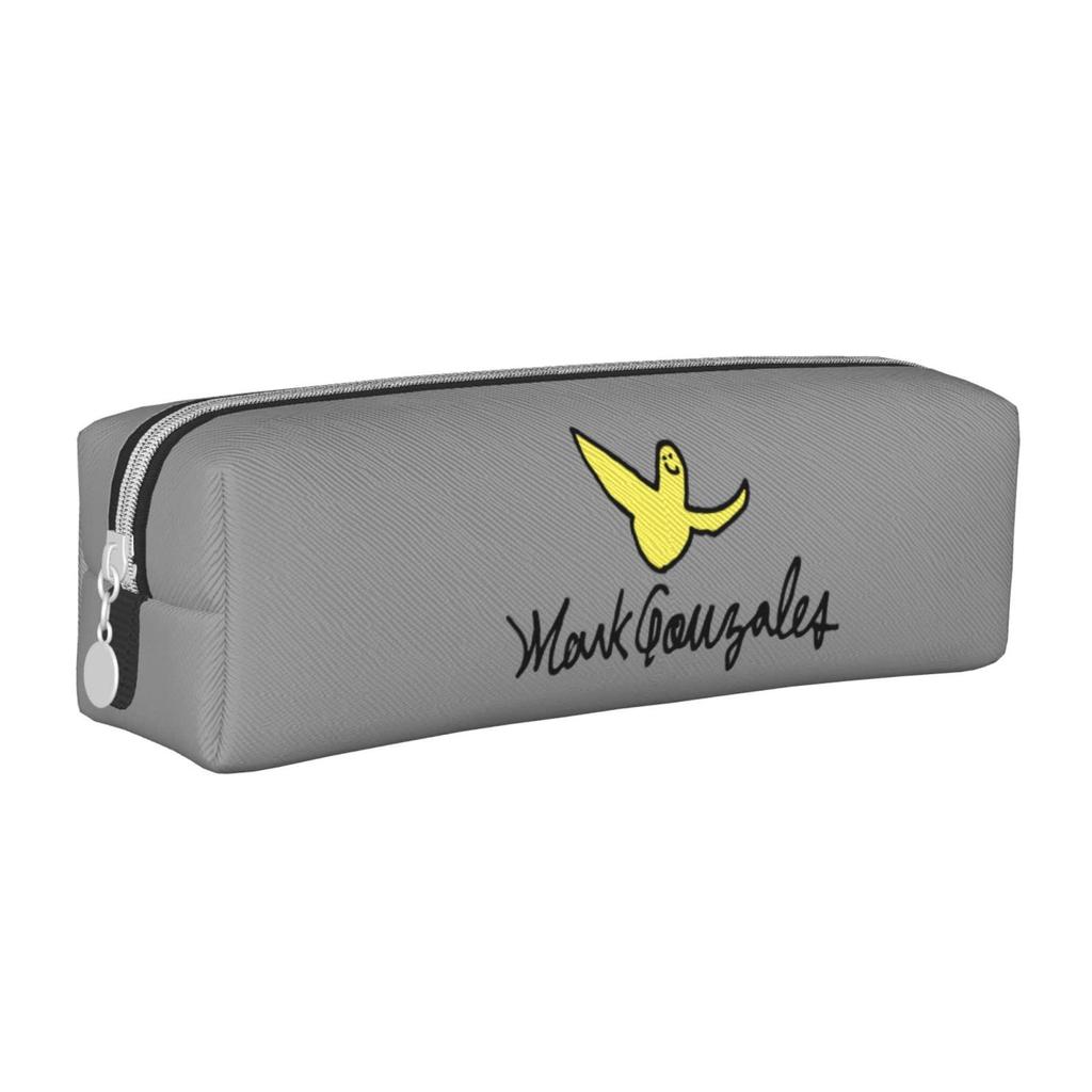 Mark Gonzales Pencil Large Stylish Leather Pen Simple Tool Pencil Case for and Suitable for High and Working Elementary and Junior High School