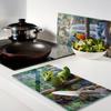 Decorative Glass Cutting and Serving Boards Parrots On a Branch 2X30X52 Cm