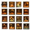 Festive Party Supplies Halloween Lighted Frame Ornaments, Light Up Shadow Box, Warm Cute Decor Atmosphere LED Lights for Home Living Room Bedroom