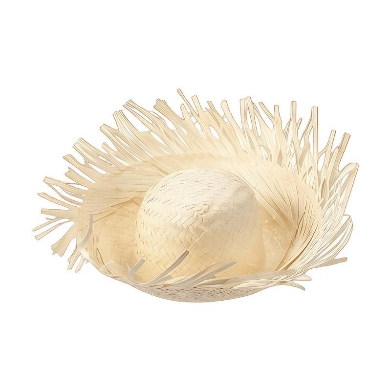 Pava Hat Straw Hat Elegant Wide Brimmed Decorated Sun Hat for Women Party Beach Straw Lady Knitted Headwear 1