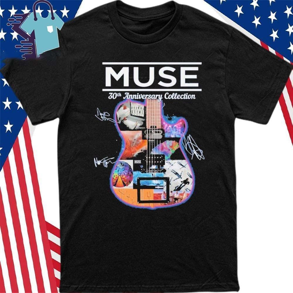 Коллекция к 30-летию группы Muse Футболка с гитарой EN582 Унисекс Футболка XXL