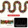 Christmas Ornaments Garland Multicolored Metallic Garland Glitter Leaf Garland Hanging Decoration for Christmas Tree Decoration