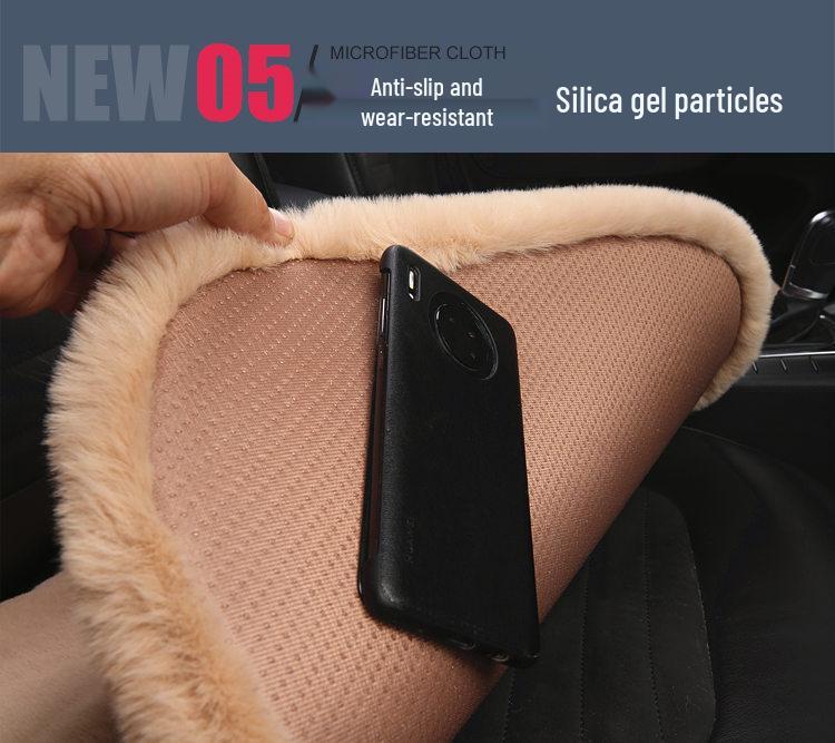 Rabbit Plush Winter Car Seat Cushion - Thick, Warm, No-Backrest, Universal Three-Piece Set