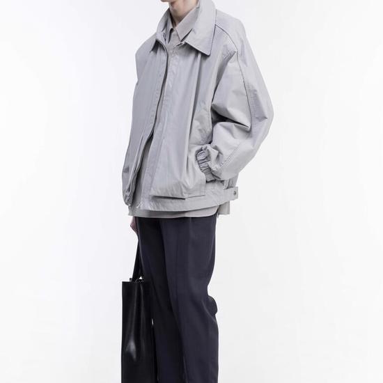Gio Sanggio Balloon Cocoon Hoodie Gray ZF2JP204GY