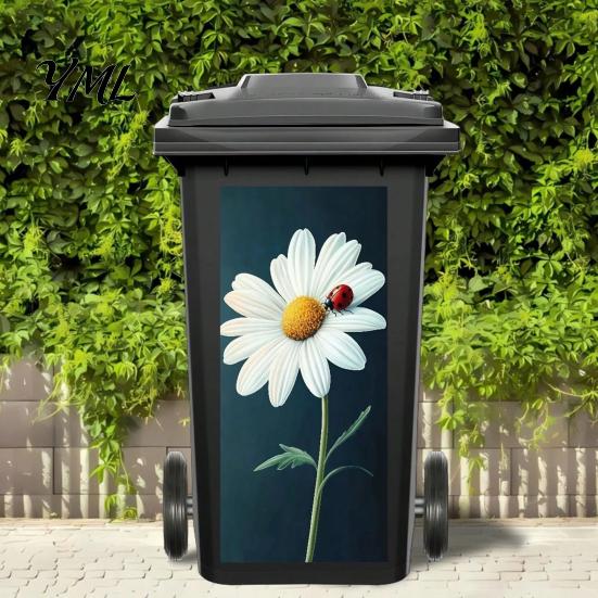 Decorative Garbage Bin Stickers Cartoon Animal Trash Can Sticker, Colorful Self-Adhesive PVC Decal, Waterproof Cute Creative Makeover Cat Dog Sticker