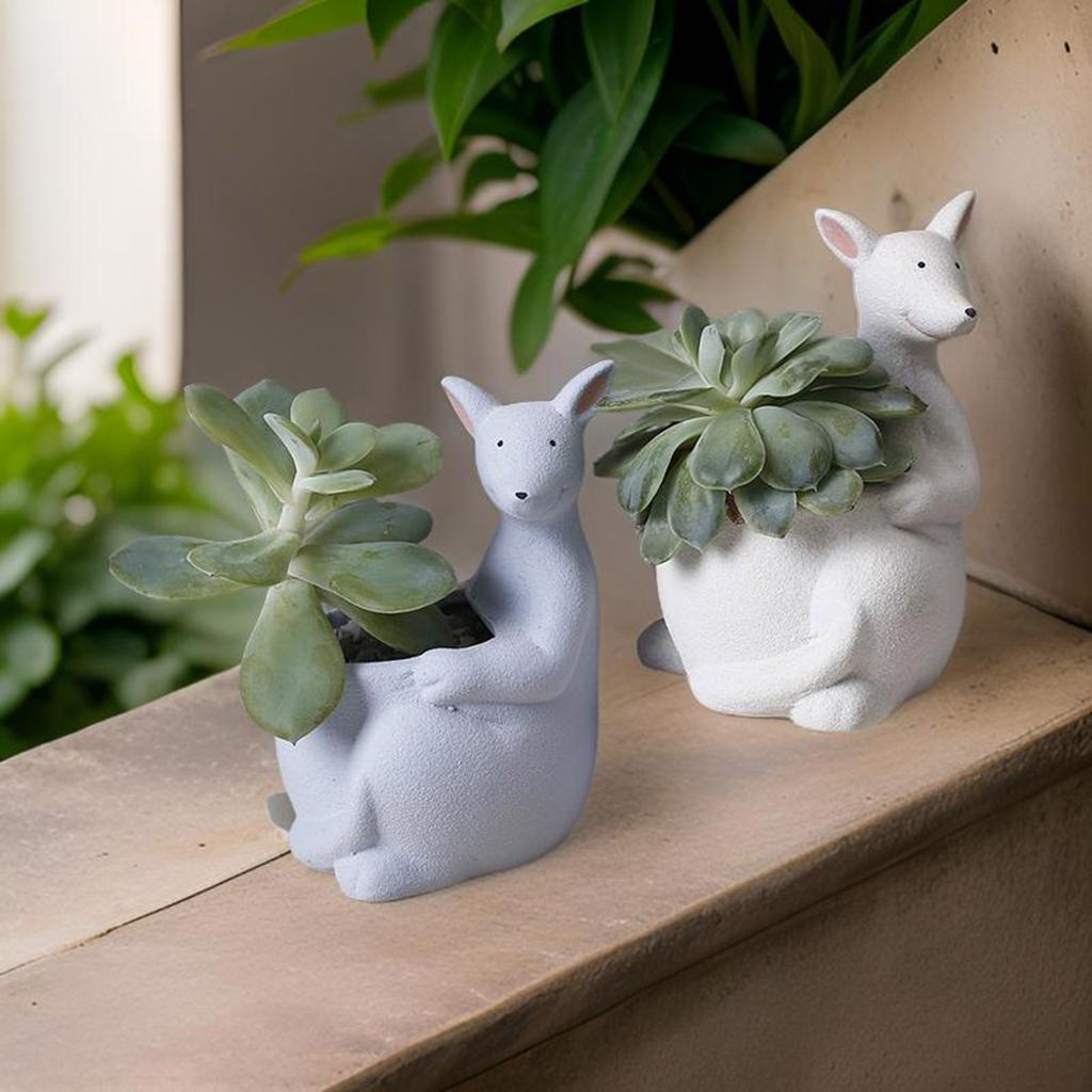 Mucegai din silicon pentru ghiveci de flori, formă de cangur, mucegai pentru ghiveci de suculente, mucegai pentru vază, potrivit pentru proiecte artizanale de decorare a casei