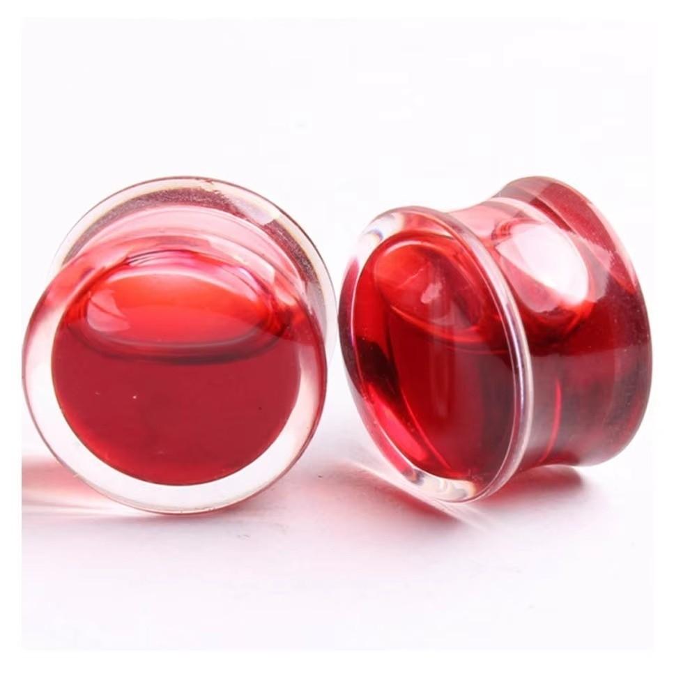 Doppel-Sattel-Ohrstecker Schmuck Transparente Acryl Flesh Tunnels Piercing für das tägliche Outfit