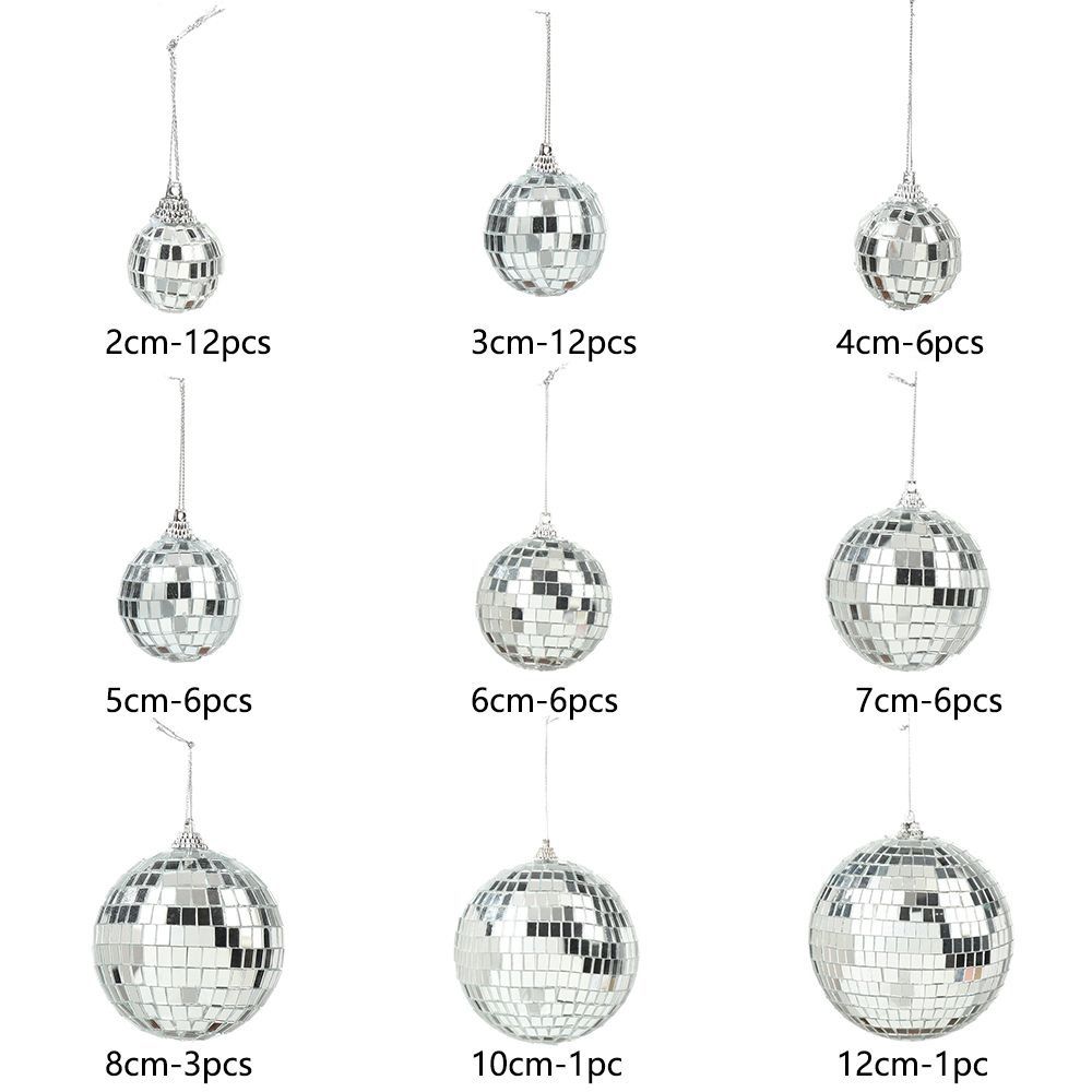 Ornaments DIY Christmas Tree Decoration Disco Mirror KTV Bar Reflective Glass Ball Christmas Ball
