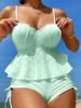 2024 Sexy Set Tankini Push Up Solido con Bretelle Costume da Bagno Donna Vita Alta Costumi da Bagno Schiena Nuda Abito da Bagno da Spiaggia Bikini Bianchi